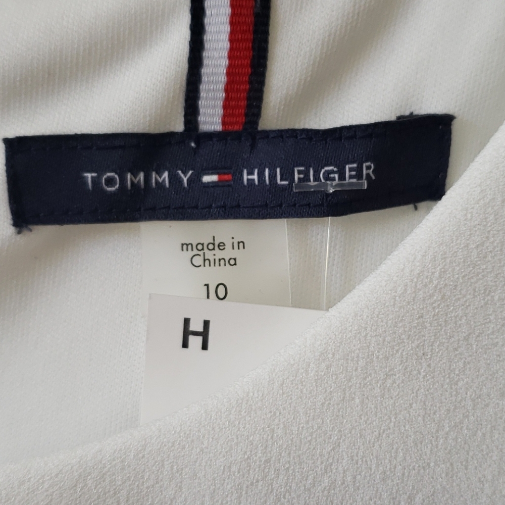 Tommy Hilfiger Navy/Coral/White Sheath Dress Sz10 - Picture 8 of 10